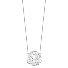 10k White Gold Monogram Necklace