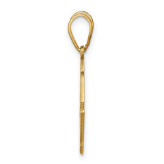 Sterling Silver/Gold-plated Diamond Shape Monogram Pendant