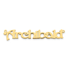 14k Yellow Gold Polished Name Plate