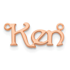 Sterling Silver/Rose-plated Name Plate - 4