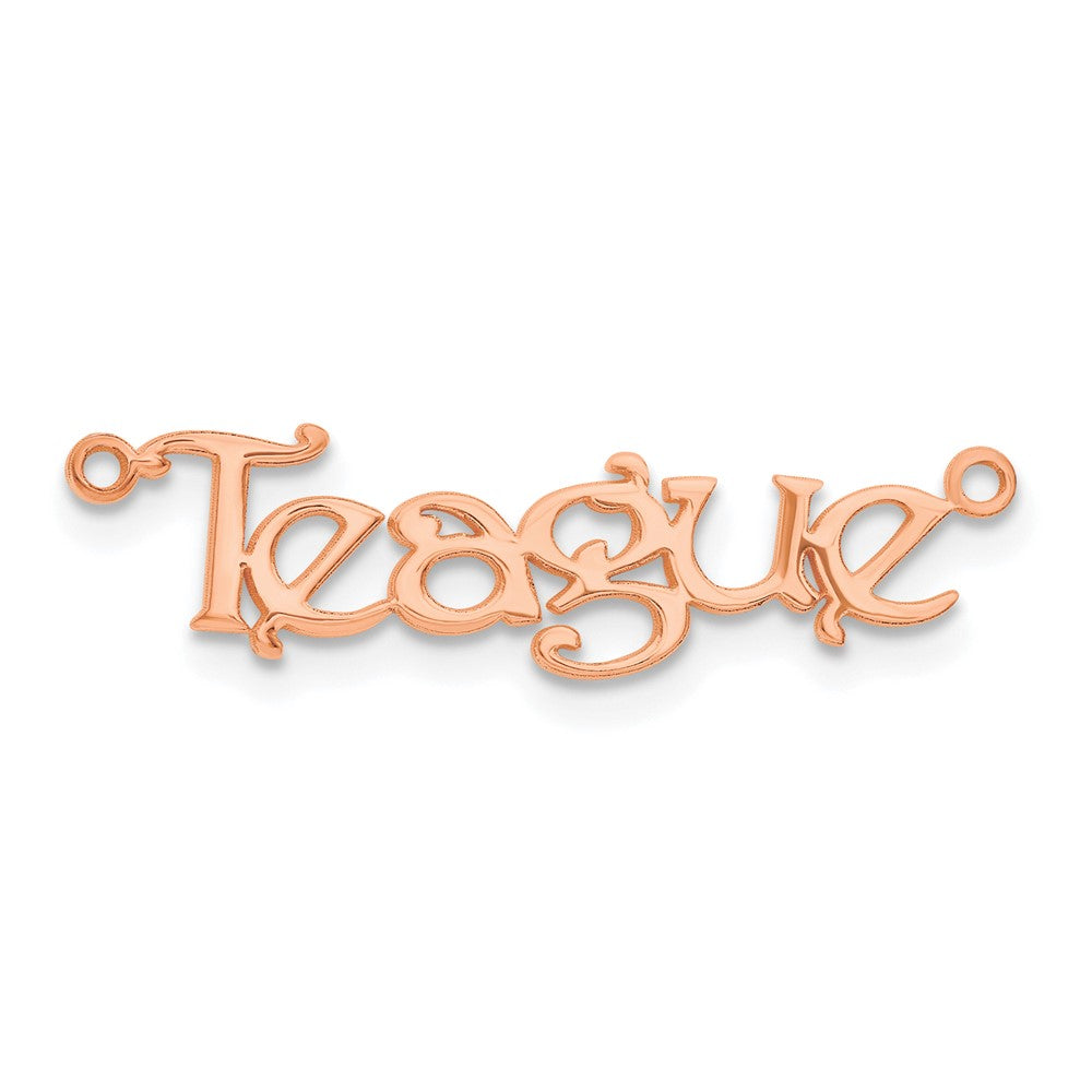 Sterling Silver/Rose-plated Name Plate - 4