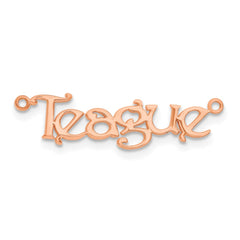 Sterling Silver/Rose-plated Name Plate - 4
