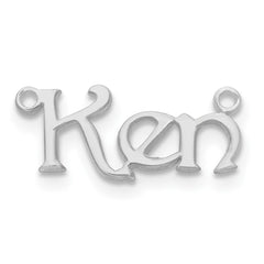 Sterling Silver/Rhodium-plated Name Plate - 4