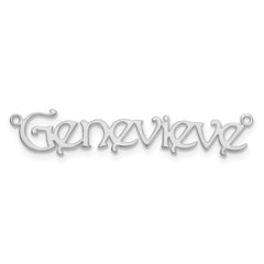 Sterling Silver/Rhodium-plated Name Plate - 4