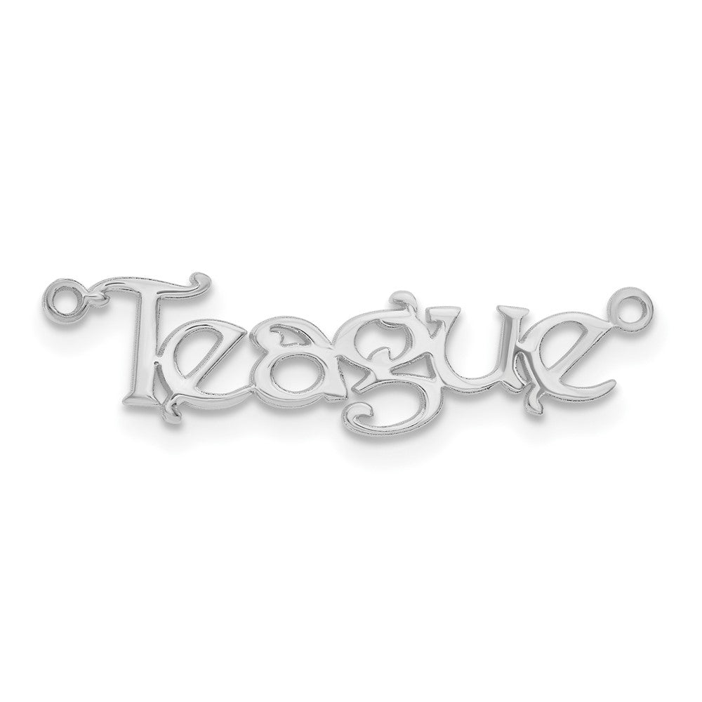 Sterling Silver/Rhodium-plated Name Plate - 4