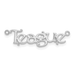 Sterling Silver/Rhodium-plated Name Plate - 4
