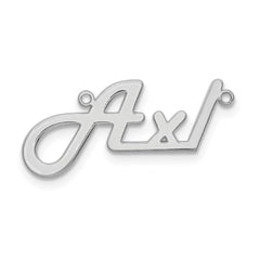 Sterling Silver/Rhodium-plated Underlined Name Plate - 8