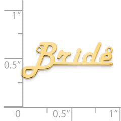 Sterling Silver/Gold-plated Underlined Name Plate - 8