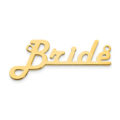 Sterling Silver/Gold-plated Underlined Name Plate - 8