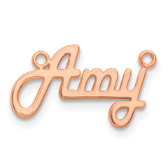 14k Rose Gold Underlined Name Plate - 6