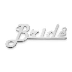 10k White Gold Underlined Name Plate - 6