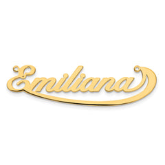 Sterling Silver/Gold-plated Swoop Name Plate