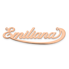 14k Rose Gold Swoop Name Plate