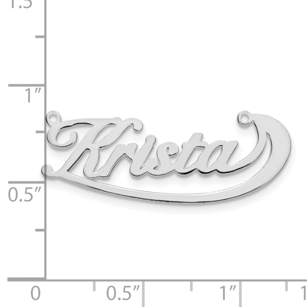 10k White Gold Swoop Name Plate