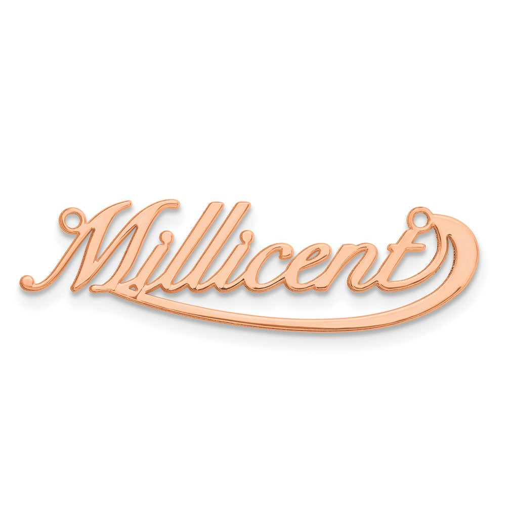 14k Rose Gold Small Swoop Name Plate