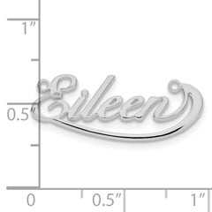 14k White Gold Small Swoop Name Plate
