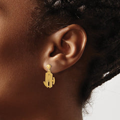 Sterling Silver/Gold-plated Monogram Dangle Earrings - 2