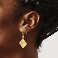 14KY Clover Monogram Dangle Earrings