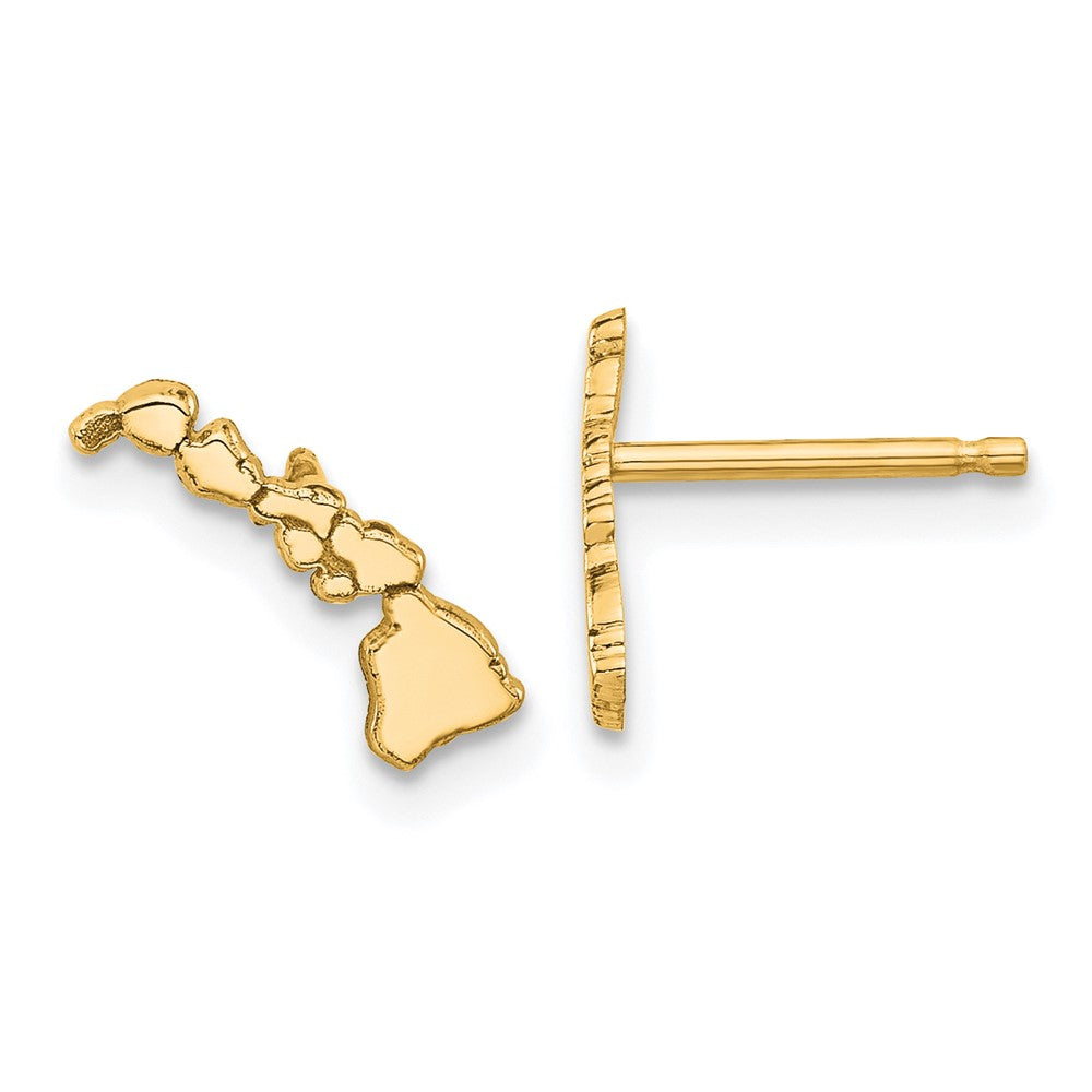 14KY Hawaii State Earrings