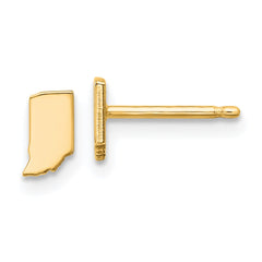 14KY Indiana State Earrings