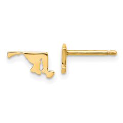 14KY Maryland State Earrings