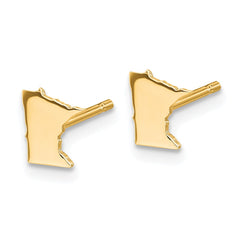 14KY Minnesota State Earrings