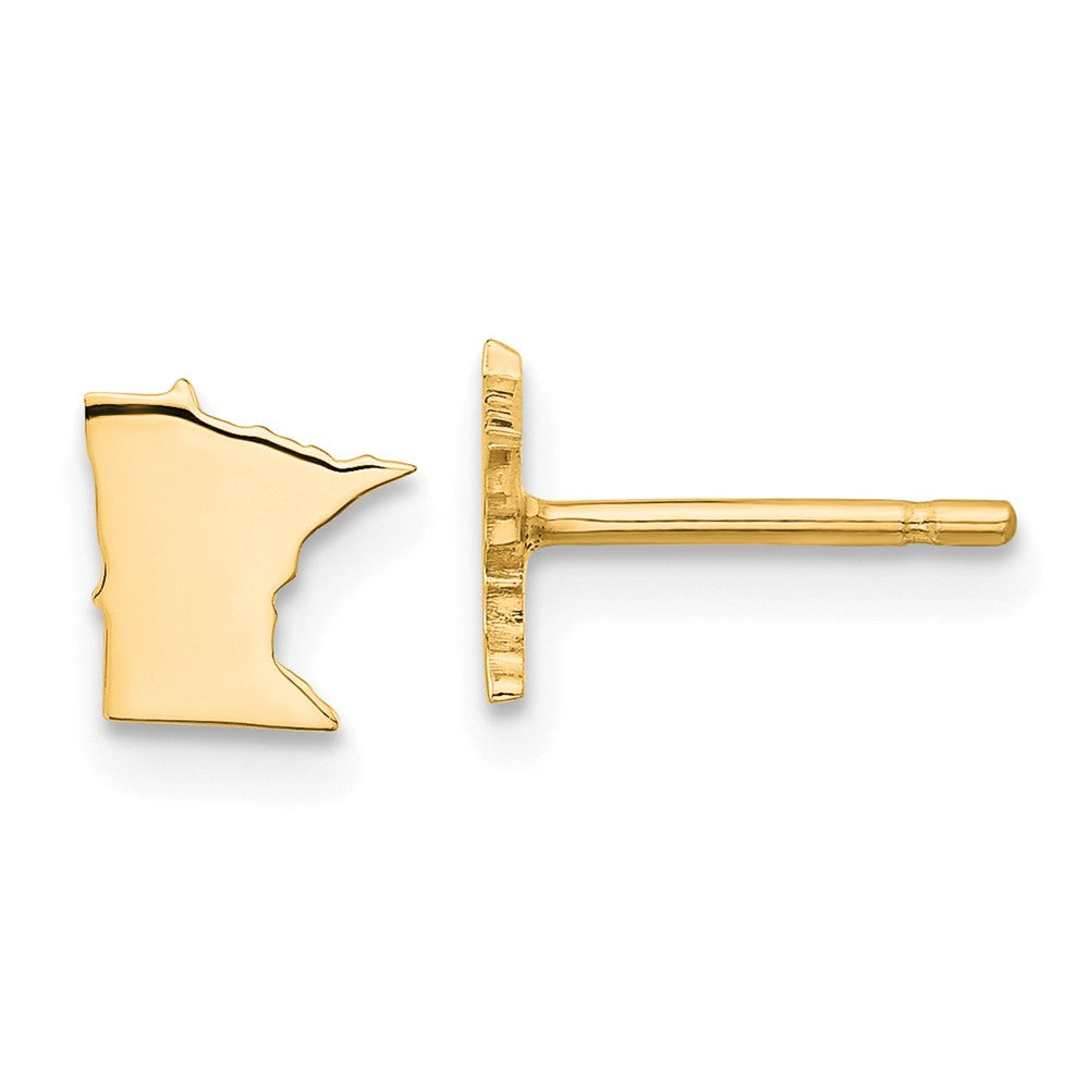 14KY Minnesota State Earrings