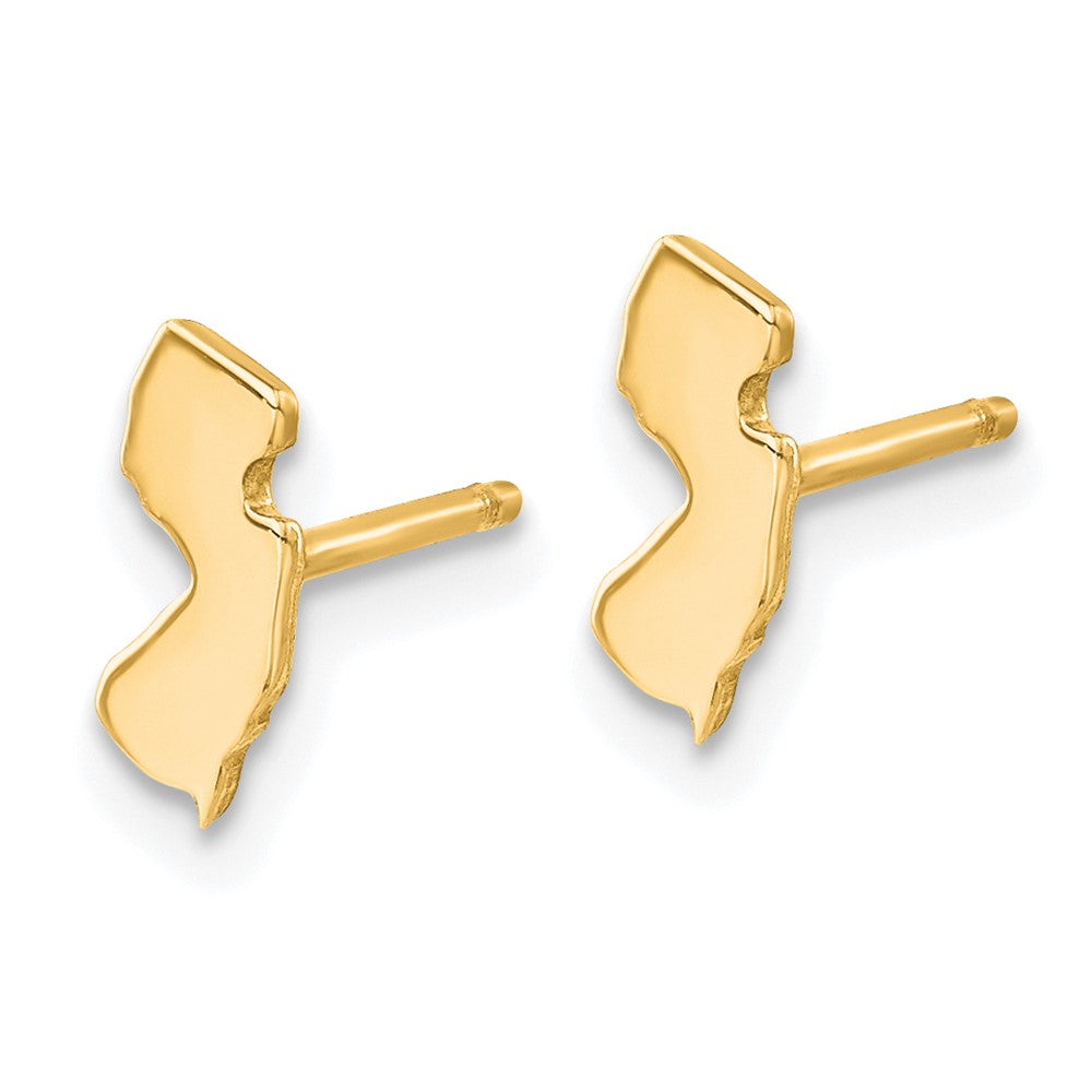 14KY New Jersey State Earrings