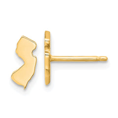 14KY New Jersey State Earrings