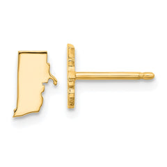 14KY Rhode Island State Earrings