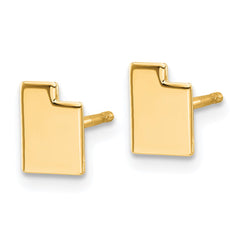 Sterling Silver/Gold-plated Utah State Earrings