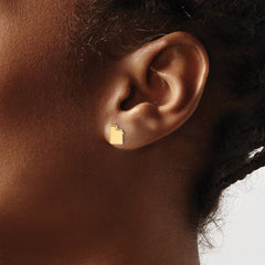 Sterling Silver/Gold-plated Utah State Earrings