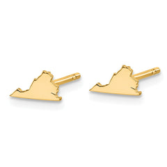 14KY Virginia State Earrings