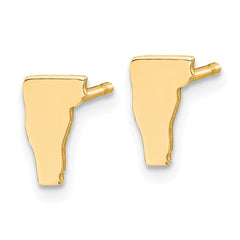 14KY Vermont State Earrings