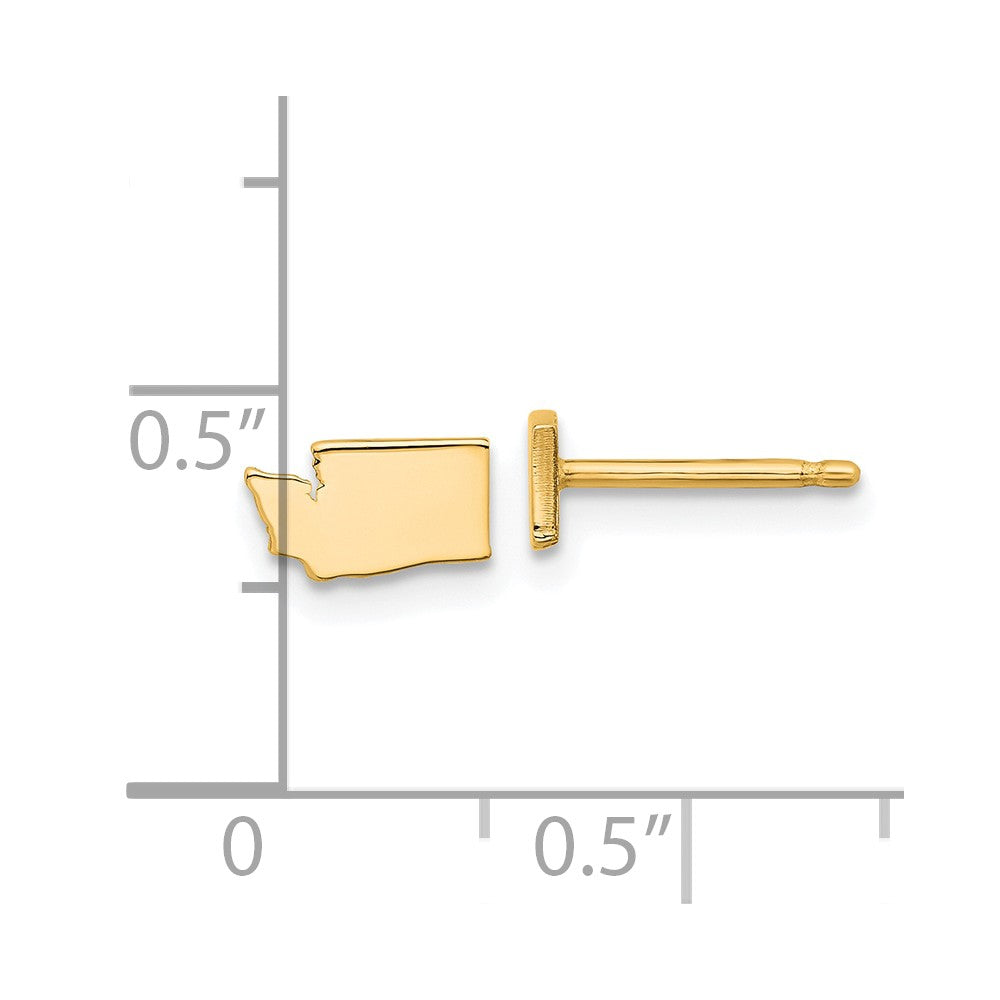 14KY Washington State Earrings