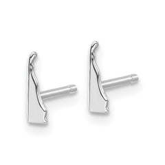 14KW Delaware State Earrings