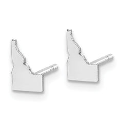Sterling Silver/Rhodium-plated Idaho State Earrings