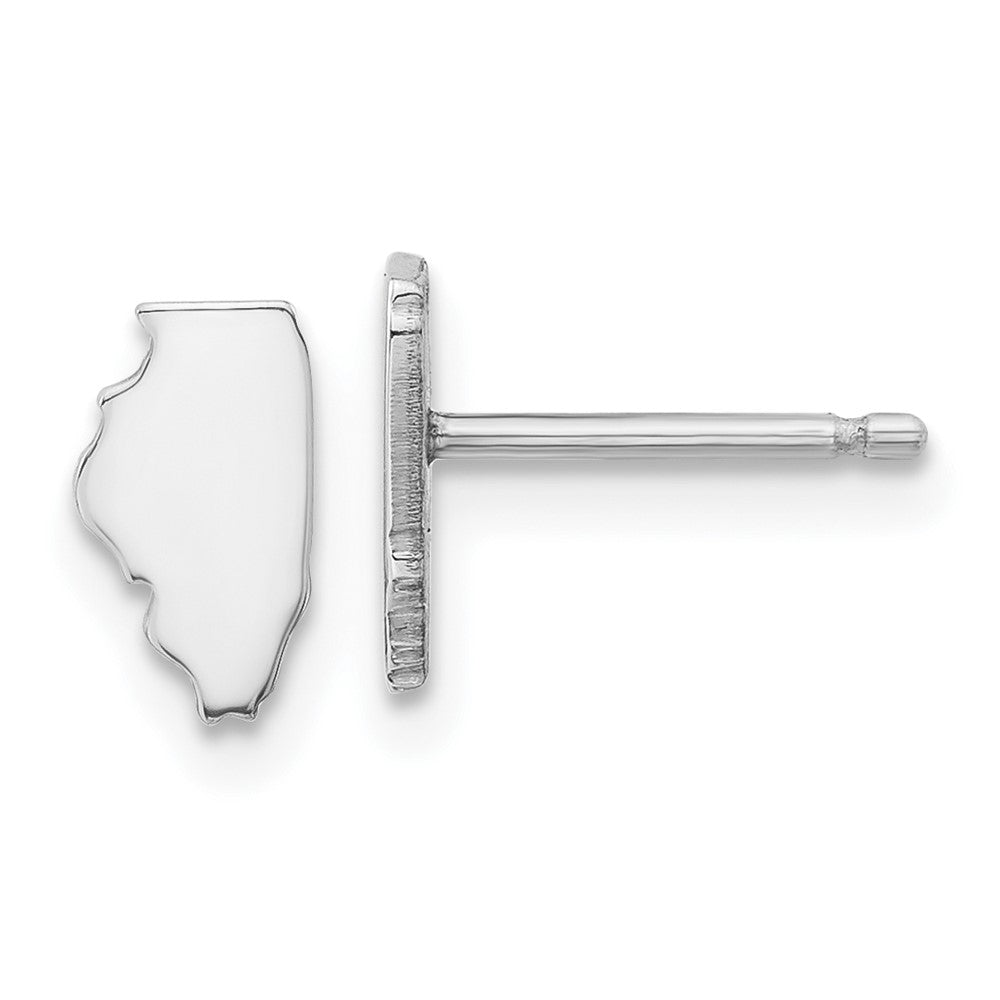 14KW Illinois State Earrings