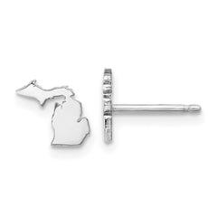 14KW Michigan State Earrings