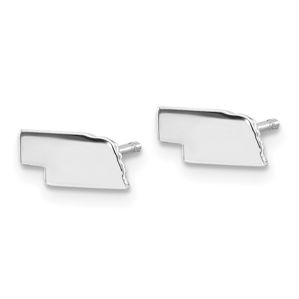 14KW Nebraska State Earrings