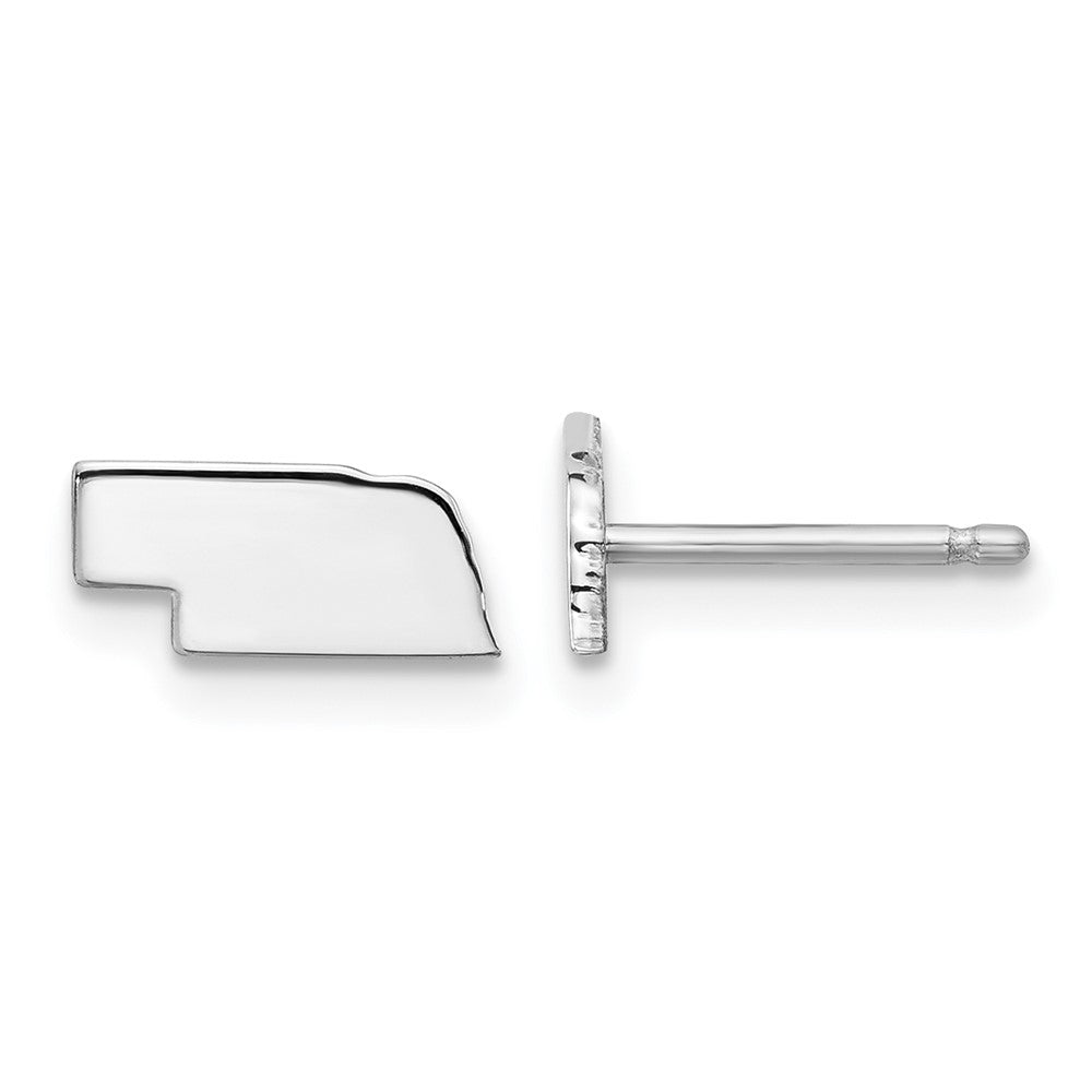 14KW Nebraska State Earrings