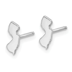 14KW New Jersey State Earrings
