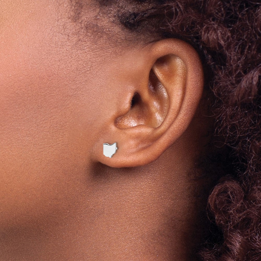 14KW Ohio State Earrings