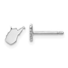 14KW West Virginia State Earrings