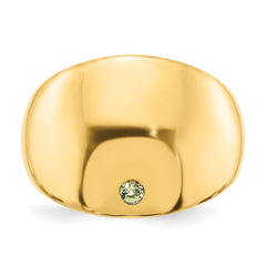 14KY 1 Birthstone Personalized Cigar Ring