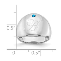 10KW 1 Birthstone Personalized Cigar Ring