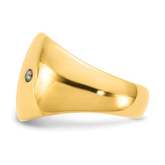 14KY 2 Birthstone Personalized Cigar Ring