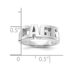 10k White Gold Cut-out Name Ring - 2