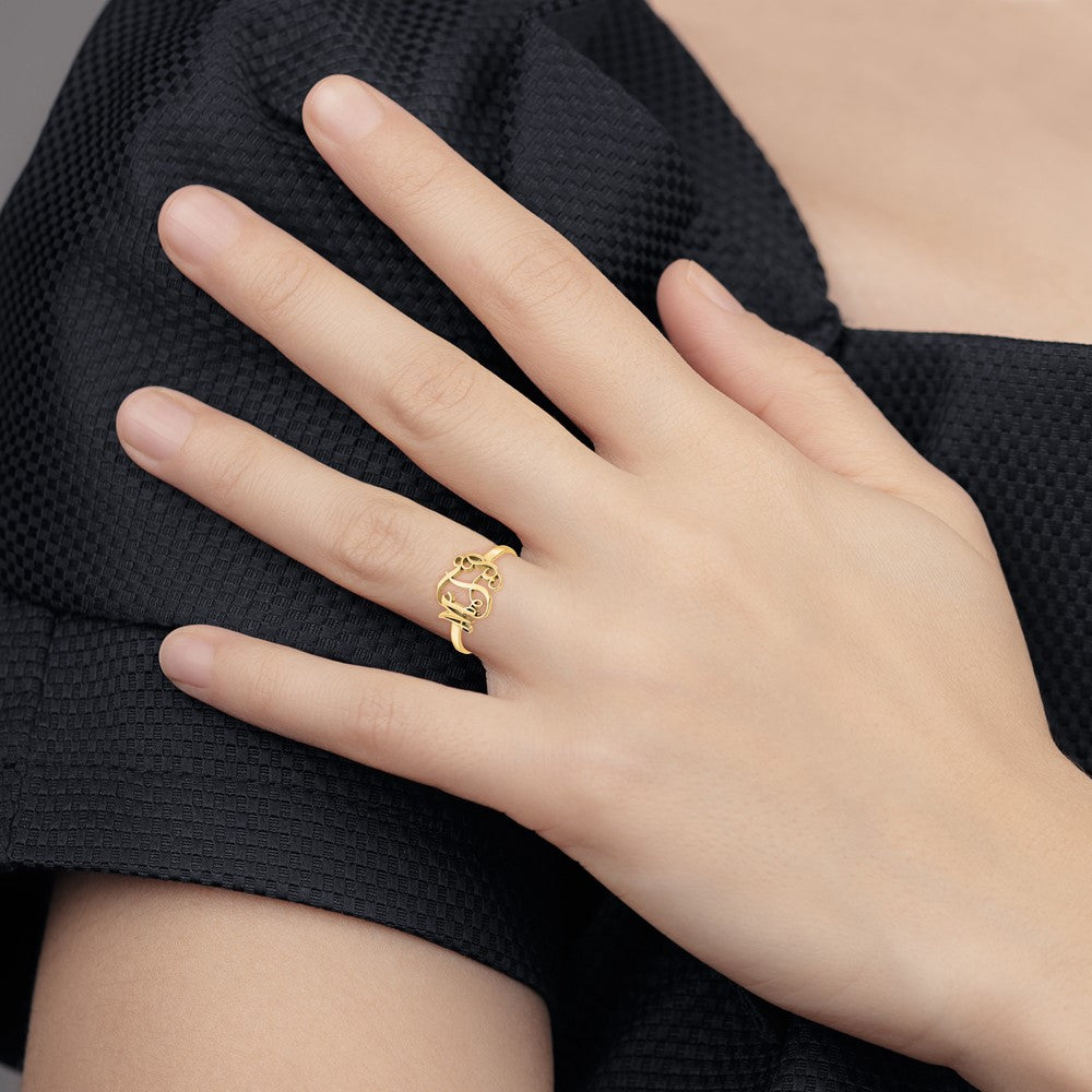 14k Yellow Gold Monogram Ring