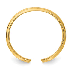 14KY Polished Cigar Style Monogram Ring